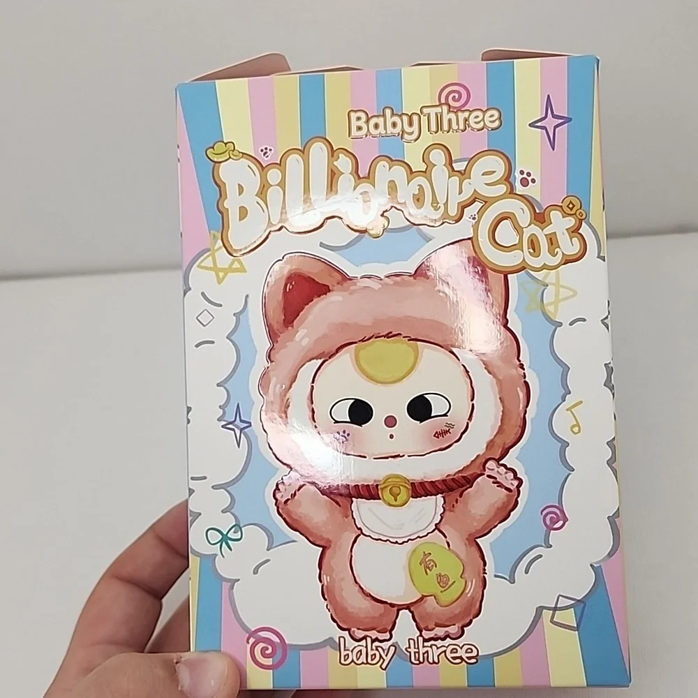 (J5) Baby Three Labubu Black Cat Keychain